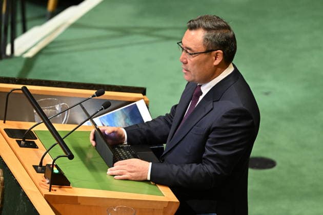 President Sadyr Zhaparov of the Kyrgyz Republic, addresses the opening of the 81st Session of the United Nations General Assembly at United Nations Headquarters in New York, New York, USA on Tuesday, 22 September, 2026. Copyright: xKylexMazzax xCNPx MediaPunchx