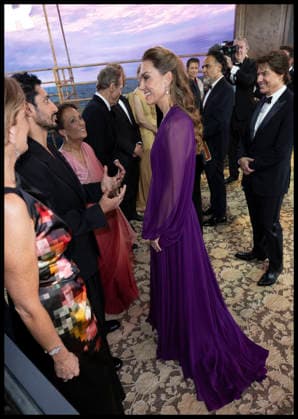 . 22 09 2026. London, United Kingdom. Kate Middleton, the Princess of Wales, meeting the cast at the premiere of Digger, at the Royal Film Performance in London.  xStephenxLockx xi-Imagesx IIM-27022-0066
