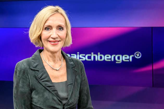 Pictured, from left: Petra Gerster, host and author, GER, Berlin, studio, guest on *Maischberger*, political talk show, TV, program, hosted by Sandra Maischberger, *Das Erste*, from Adlershof, Am Studio 20, September 22, 2026, Copyright: HMBxMedia UwexKoch