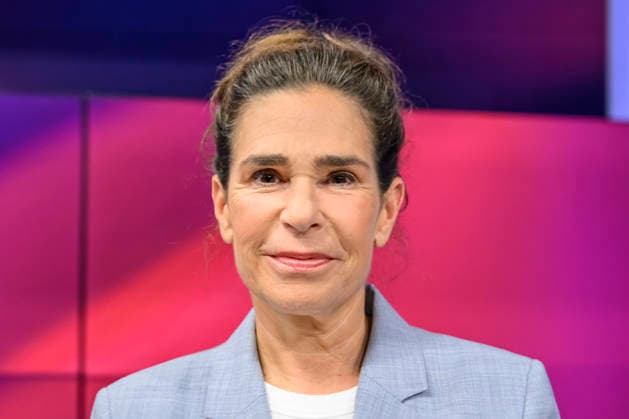 Pictured, from left: Dagmar Rosenfeld, Machtwechsel podcast, Germany, Berlin, studio; guest on Maischberger, a political talk show, TV program, hosted by Sandra Maischberger, Das Erste, from Adlershof – At Studio 20, September 22, 2026, Copyright: HMBxMedia UwexKoch