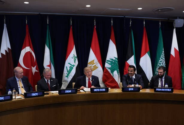 81st United Nations General Assembly in New York NEW YORK, UNITED STATES - SEPTEMBER 22: ----EDITORIAL USE ONLY - MANDATORY CREDIT - TURKISH PRESIDENCY MURAT KULA HANDOUT - NO MARKETING NO ADVERTISING CAMPAIGNS - DISTRIBUTED AS A SERVICE TO CLIENTS----) Turkish President Recep Tayyip Erdogan attends a summit hosted by US President Donald Trump with leaders of Gulf nations on the sidelines of the 81st United Nations General Assembly in New York, United States, on September 22, 2026. TUR Presidency Murat Kula Anadolu New York United States. Editorial use only. Please get in touch for any other usage.  Copyright: x2026xAnadoluxTURxPresidency MuratxKulax