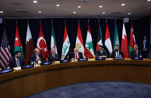 81st United Nations General Assembly in New York NEW YORK, UNITED STATES - SEPTEMBER 22: ----EDITORIAL USE ONLY - MANDATORY CREDIT - TURKISH PRESIDENCY MURAT KULA HANDOUT - NO MARKETING NO ADVERTISING CAMPAIGNS - DISTRIBUTED AS A SERVICE TO CLIENTS----) Turkish President Recep Tayyip Erdogan attends a summit hosted by US President Donald Trump with leaders of Gulf nations on the sidelines of the 81st United Nations General Assembly in New York, United States, on September 22, 2026. TUR Presidency Murat Kula Anadolu New York United States. Editorial use only. Please get in touch for any other usage.  Copyright: x2026xAnadoluxTURxPresidency MuratxKulax