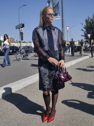 IPA88842939 - Milan, Milan Women s Fashion Week: Spring Summer 2026–2027 — Women s Fashion, Spring Summer 2026–2027 — Prada fashion show — Pictured: Caroline Daur  Copyright: xLucaxPontix xLucaPonti IpaAgencyx IPA88842939