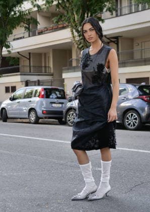 IPA88843112 - Milan, Milan Women s Fashion Week: Spring Summer 2026 2027 - Women s Fashion, Spring Summer 2026–2027, Prada fashion show—Pictured: Nicole Sahebi  Copyright: xLucaxPontix xLucaPonti IpaAgencyx IPA88843112