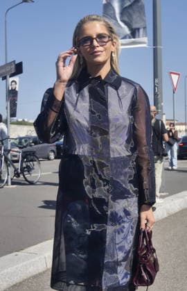 IPA88842881 - Milan, Milan Women’s Fashion Week: Spring Summer 2026 2027 — Women’s Fashion, Spring Summer 2026–2027 — Prada fashion show — Pictured: Caroline Daur  Copyright: xLucaxPontix xLucaPonti IpaAgencyx IPA88842881