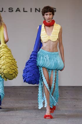 IPA88841761 - Milan, Milan Women™s Fashion Week Spring Summer 2027 - Women™s Fashion, Spring Summer 2027 - J. Salinas fashion show - runway - pictured: Model.  Copyright: xCinziaxCamelax xx IPA88841761