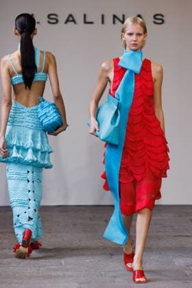 IPA88841826 - Milan, Milan Women™s Fashion Week Spring Summer 2027 - Women™s Fashion, Spring Summer 2027 - J. Salinas fashion show - runway - pictured: Model.  Copyright: xCinziaxCamelax xx IPA88841826