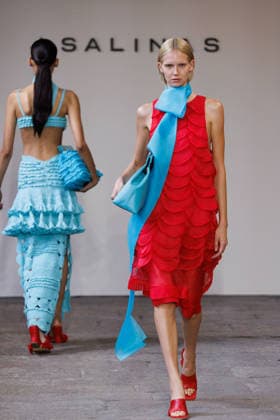 IPA88841829 - Milan, Milan Women™s Fashion Week Spring Summer 2027 - Women™s Fashion, Spring Summer 2027 - J. Salinas fashion show - runway - pictured: Model.  Copyright: xCinziaxCamelax xx IPA88841829