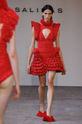 IPA88841946 - Milan, Milan Women™s Fashion Week Spring Summer 2027 - Women™s Fashion, Spring Summer 2027 - J. Salinas fashion show - runway - pictured: Model.  Copyright: xCinziaxCamelax xx IPA88841946
