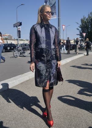 IPA88842906 - Milan, Milan Women s Fashion Week: Spring Summer 2026 2027 - Women s Fashion, Spring Summer 2026–2027, Prada fashion show - Pictured: Caroline Daur  Copyright: xLucaxPontix xLucaPonti IpaAgencyx IPA88842906
