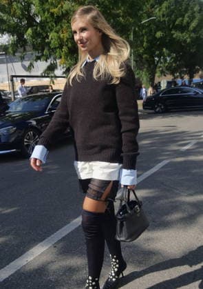 IPA88843199 - Milan, Milan Women s Fashion Week: Spring Summer 2026 2027 - Women s Fashion, Spring Summer 2026–2027, Prada fashion show—Pictured: Xenia Van Der Woodsen  Copyright: xLucaxPontix xLucaPonti IpaAgencyx IPA88843199