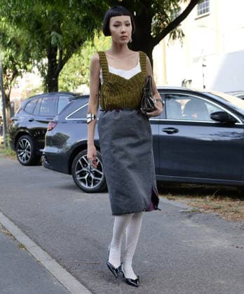 IPA88843220 - Milan, Milan Women s Fashion Week: Spring Summer 2026–2027 — Women s Fashion, Spring Summer 2026–2027 — Prada Fashion Show — Pictured: Guest  Copyright: xLucaxPontix xLucaPonti IpaAgencyx IPA88843220
