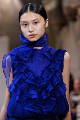 IPA88842955 - Milan, Milan Women™s Fashion Week Spring Summer 2027 - Women™s Fashion, Spring Summer 2027 - J. Salinas fashion show - runway - pictured: Model.  Copyright: xCinziaxCamelax xx IPA88842955