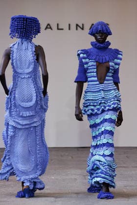 IPA88843111 - Milan, Milan Women™s Fashion Week Spring Summer 2027 - Women™s Fashion, Spring Summer 2027 - J. Salinas fashion show - runway - pictured: Model.  Copyright: xCinziaxCamelax xx IPA88843111