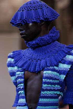 IPA88843124 - Milan, Milan Women™s Fashion Week Spring Summer 2027 - Women™s Fashion, Spring Summer 2027 - J. Salinas fashion show - runway - pictured: Model.  Copyright: xCinziaxCamelax xx IPA88843124
