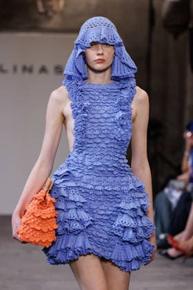 IPA88842999 - Milan, Milan Women™s Fashion Week Spring Summer 2027 - Women™s Fashion, Spring Summer 2027 - J. Salinas fashion show - runway - pictured: Model.  Copyright: xCinziaxCamelax xx IPA88842999