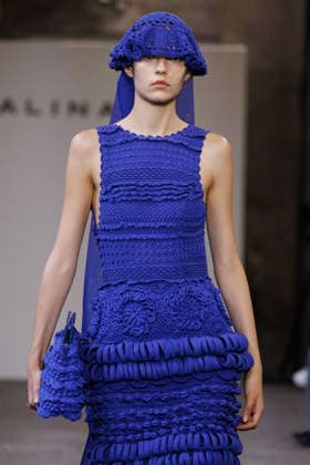 IPA88842873 - Milan, Milan Women™s Fashion Week Spring Summer 2027 - Women™s Fashion, Spring Summer 2027 - J. Salinas fashion show - runway - pictured: Model.  Copyright: xCinziaxCamelax xx IPA88842873