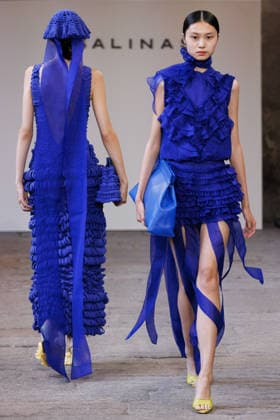 IPA88842912 - Milan, Milan Women™s Fashion Week Spring Summer 2027 - Women™s Fashion, Spring Summer 2027 - J. Salinas fashion show - runway - pictured: Model.  Copyright: xCinziaxCamelax xx IPA88842912