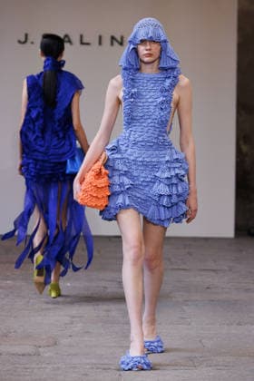 IPA88842987 - Milan, Milan Women™s Fashion Week Spring Summer 2027 - Women™s Fashion, Spring Summer 2027 - J. Salinas fashion show - runway - pictured: Model.  Copyright: xCinziaxCamelax xx IPA88842987