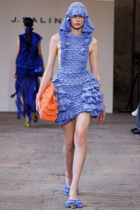 IPA88842993 - Milan, Milan Women™s Fashion Week Spring Summer 2027 - Women™s Fashion, Spring Summer 2027 - J. Salinas fashion show - runway - pictured: Model.  Copyright: xCinziaxCamelax xx IPA88842993