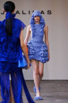 IPA88842964 - Milan, Milan Women™s Fashion Week Spring Summer 2027 - Women™s Fashion, Spring Summer 2027 - J. Salinas fashion show - runway - pictured: Model.  Copyright: xCinziaxCamelax xx IPA88842964