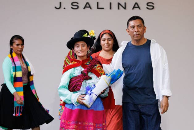 IPA88843172 - Milan, Milan Women™s Fashion Week Spring Summer 2027 - Women™s Fashion, Spring Summer 2027 - J. Salinas fashion show - runway - pictured: J. Salinas with guests.  Copyright: xCinziaxCamelax xx IPA88843172