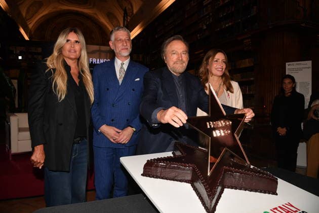 IPA88844496 - Rome, Ministry of Culture: Celebration for Franco Nero’s Stella Award. Pictured: Tiziana Rocca, Alessandro Giuli, Franco Nero, Lucia Borgonzoni  Copyright: xVincenzoxLandix xVincenzoxLandix IPA88844496