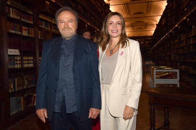 IPA88844398 - Rome, Ministry of Culture: Award Ceremony for Franco Nero. Pictured: Franco Nero and Lucia Borgonzoni  Copyright: xVincenzoxLandix xVincenzoxLandix IPA88844398
