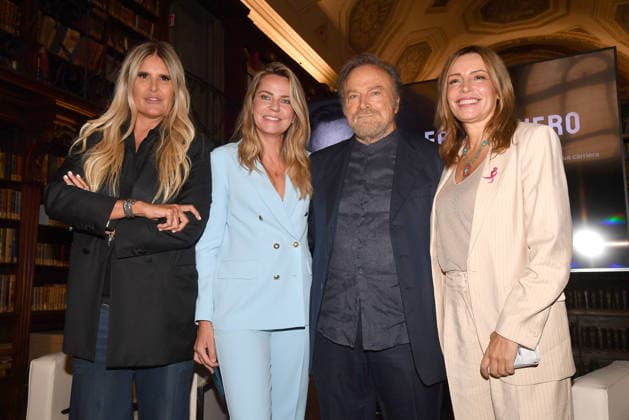 IPA88844596 - Rome, Ministry of Culture: Celebration for Franco Nero’s Stella Award. Pictured: Tiziana Rocca, Alessandra Viero, Franco Nero, Lucia Borgonzoni  Copyright: xVincenzoxLandix xVincenzoxLandix IPA88844596