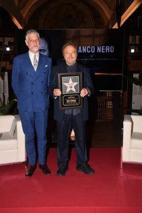 IPA88844582 - Rome, Ministry of Culture: Celebration for Franco Nero’s Stella Award. Pictured: Alessandro Giuli and Franco Nero  Copyright: xVincenzoxLandix xVincenzoxLandix IPA88844582
