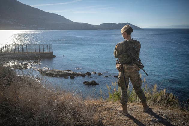 The Government Reinforces the Border in Ceuta Amid Calls for Another Mass Entry A soldier patrols the border in Benzú on September 22, 2026, in Ceuta, Spain. As of Tuesday, the government has reinforced security measures along Ceuta’s border with Morocco in response to the possibility of attempts at irregular entry coinciding with a call circulating on social media for tomorrow, Wednesday, September 23, 2026 SEPTEMBER 22, 2026 MIGRANTS IMMIGRANTS INVASION BORDER MIGRATION CRISIS HUMANITARIAN CRISIS MILITARY SOLDIERS Ceuta Ceuta, Spain  Copyright: xMarcosxMorenox 7792883