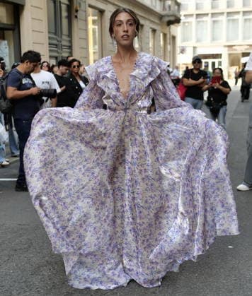 IPA88847647 - Milan, Milan Women s Fashion Week: Spring Summer 2026 2027 - Women s Fashion, Spring Summer 2026–2027, J. Salinas fashion show—Pictured: Guest  Copyright: xLucaxPontix xLucaPonti IpaAgencyx IPA88847647