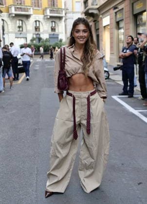 IPA88847652 - Milan, Milan Women s Fashion Week: Spring Summer 2026 2027 - Women s Fashion, Spring Summer 2026–2027, J. Salinas fashion show—Pictured: Guest  Copyright: xLucaxPontix xLucaPonti IpaAgencyx IPA88847652