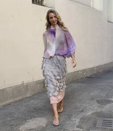 IPA88847708 - Milan, Milan Women s Fashion Week: Spring Summer 2026 2027 - Women s Fashion, Spring Summer 2026–2027, J. Salinas fashion show—Pictured: Guest  Copyright: xLucaxPontix xLucaPonti IpaAgencyx IPA88847708