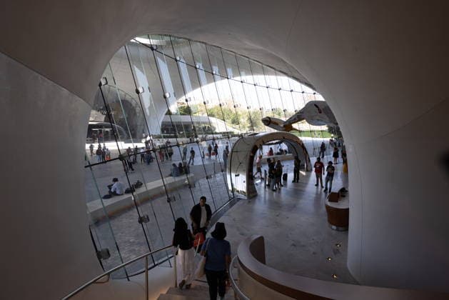 LOS ANGELES, CA - SEPTEMBER 22: The Lucas Museum of Narrative Art officially opens to the public on September 22, 2026 in Los Angeles, California. The museum celebrates the power of visual storytelling and explores how images touch hearts and shape collective memory.  Copyright: xVCGx 111668902274