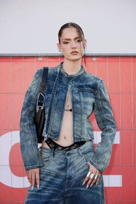 MFW Spring Summer 2027 Diesel Photocall MP MILAN, ITALY - SEPTEMBER 22: Miach attends the Diesel fashion show during Milan Fashion Week WOMEN S COLLECTION SPRING SUMMER 2027 on September 22, 2026 in Milan, Italy. Photo by Marco Piovanotto Abacapress.com Milan Italy  Copyright: xPiovanottoxMarco ABACAx