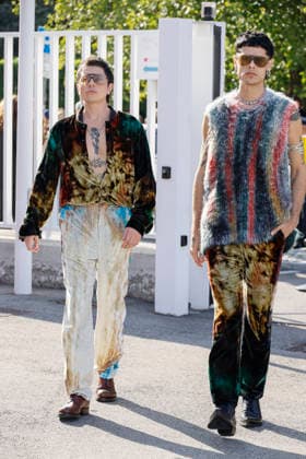 MFW Spring Summer 2027 Diesel Photocall MP MILAN, ITALY - SEPTEMBER 22: Paco Amoroso, Ca7riel attend the Diesel fashion show during Milan Fashion Week WOMEN S COLLECTION SPRING SUMMER 2027 on September 22, 2026 in Milan, Italy. Photo by Marco Piovanotto Abacapress.com Milan Italy  Copyright: xPiovanottoxMarco ABACAx