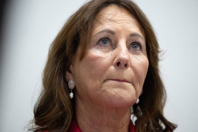 Segolene Royal Campaign meeting for the PS Primary - Alfortville Candidate in the Socialist (PS) and centre-left Place Publique (PP) parties primary ahead of France s 2027 presidential election Segolene Royal speaks to the press during her campaign meeting in Alfortville, suburbs of Paris on September 22, 2026. Photo by Raphael Lafargue ABACAPRESS.COM Alfortville France  Copyright: xLafarguexRaphael ABACAx