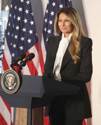 September 22, 2026, New York, New York, USA: First Lady of the United States MELANIA TRUMP seen at the Fostering the Future Together with New Private Sector Partnerships event held at the St. Regis Hotel. New York USA - ZUMAk03_ 20260922_zaf_k03_058 Copyright: xNancyxKaszermanx