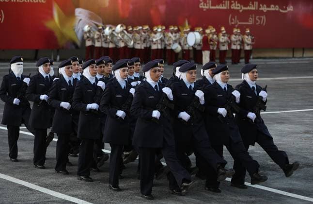 Syria’s Women’s Police Academy graduates its first class DAMASCUS, SYRIA - SEPTEMBER 22: A graduation ceremony is held at the Interior Ministry building for 150 female police cadets who completed six months of training at the Women’s Police Academy affiliated with the Syrian Interior Ministry, marking the academy’s first graduating class, in Damascus, Syria, on September 22, 2026. Izz Aldien Alqasem Anadolu Damascus Syria. Editorial use only. Please get in touch for any other usage.  Copyright: x2026xAnadoluxIzzxAldienxAlqasemx