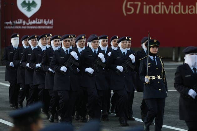 Syria’s Women’s Police Academy graduates its first class DAMASCUS, SYRIA - SEPTEMBER 22: A graduation ceremony is held at the Interior Ministry building for 150 female police cadets who completed six months of training at the Women’s Police Academy affiliated with the Syrian Interior Ministry, marking the academy’s first graduating class, in Damascus, Syria, on September 22, 2026. Izz Aldien Alqasem Anadolu Damascus Syria. Editorial use only. Please get in touch for any other usage.  Copyright: x2026xAnadoluxIzzxAldienxAlqasemx