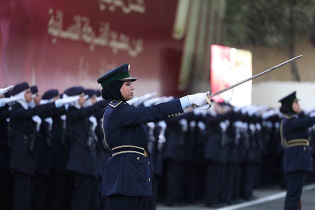 Syria’s Women’s Police Academy graduates its first class DAMASCUS, SYRIA - SEPTEMBER 22: A graduation ceremony is held at the Interior Ministry building for 150 female police cadets who completed six months of training at the Women’s Police Academy affiliated with the Syrian Interior Ministry, marking the academy’s first graduating class, in Damascus, Syria, on September 22, 2026. Izz Aldien Alqasem Anadolu Damascus Syria. Editorial use only. Please get in touch for any other usage.  Copyright: x2026xAnadoluxIzzxAldienxAlqasemx