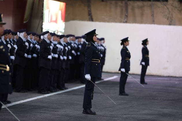 Syria’s Women’s Police Academy graduates its first class DAMASCUS, SYRIA - SEPTEMBER 22: A graduation ceremony is held at the Interior Ministry building for 150 female police cadets who completed six months of training at the Women’s Police Academy affiliated with the Syrian Interior Ministry, marking the academy’s first graduating class, in Damascus, Syria, on September 22, 2026. Izz Aldien Alqasem Anadolu Damascus Syria. Editorial use only. Please get in touch for any other usage.  Copyright: x2026xAnadoluxIzzxAldienxAlqasemx