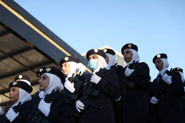 Syria’s Women’s Police Academy graduates its first class DAMASCUS, SYRIA - SEPTEMBER 22: A graduation ceremony is held at the Interior Ministry building for 150 female police cadets who completed six months of training at the Women’s Police Academy affiliated with the Syrian Interior Ministry, marking the academy’s first graduating class, in Damascus, Syria, on September 22, 2026. Izz Aldien Alqasem Anadolu Damascus Syria. Editorial use only. Please get in touch for any other usage.  Copyright: x2026xAnadoluxIzzxAldienxAlqasemx