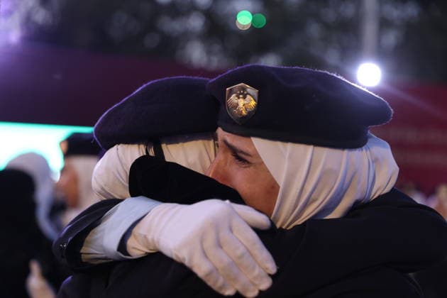 Syria’s Women’s Police Academy graduates its first class DAMASCUS, SYRIA - SEPTEMBER 22: A graduation ceremony is held at the Interior Ministry building for 150 female police cadets who completed six months of training at the Women’s Police Academy affiliated with the Syrian Interior Ministry, marking the academy’s first graduating class, in Damascus, Syria, on September 22, 2026. Izz Aldien Alqasem Anadolu Damascus Syria. Editorial use only. Please get in touch for any other usage.  Copyright: x2026xAnadoluxIzzxAldienxAlqasemx