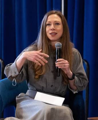 Chrissy Teigen Speaks at 2026 Clinton Global Initiative Conference Chrissy Teigen Speaks at 2026 Clinton Global Initiative Conference on Postpartum Depression, Chelsea Clinton Moderated, Hilton Hotel, NY. 22 Sep 2026 Pictured: Chelsea Clinton.  Copyright: xThexMegaxAgencyxMayer xMEGAx