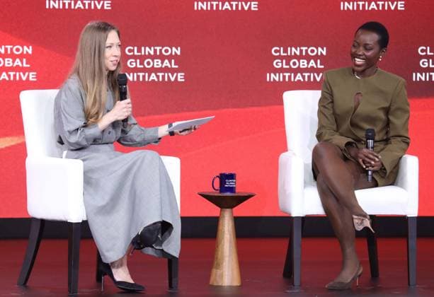 September 22, 2026, New York, New York, USA: CHELSEA CLINTON and actor LUPITA NYONG O seen during the Clinton Global Initiative 2026 Day 1 (CGI) held at the New York Hilton Hotel. New York USA - ZUMAk03_ 20260922_zaf_k03_137 Copyright: xNancyxKaszermanx