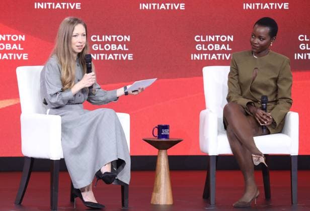 September 22, 2026, New York, New York, USA: CHELSEA CLINTON and actor LUPITA NYONG O seen during the Clinton Global Initiative 2026 Day 1 (CGI) held at the New York Hilton Hotel. New York USA - ZUMAk03_ 20260922_zaf_k03_136 Copyright: xNancyxKaszermanx