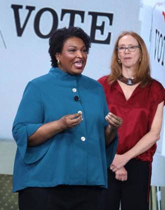 September 22, 2026, New York, New York, USA: Georgia politician STACEY ABRAMS seen during the Clinton Global Initiative 2026 Day 1 (CGI) held at the New York Hilton Hotel. New York USA - ZUMAk03_ 20260922_zaf_k03_095 Copyright: xNancyxKaszermanx