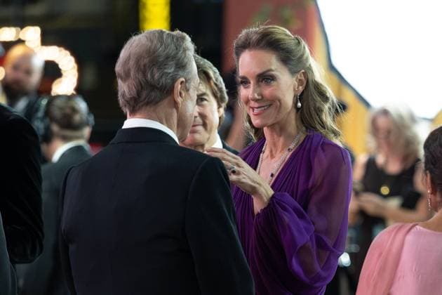 September 22, 2026, London, United Kingdom: Catherine Princess of Wales speaks to John Goodman and cast members at the Global Film Premiere of Digger, in Leicester Square, London.Cast and guests attend the Global Film Premiere of Digger, in Leicester Square, London London United Kingdom - ZUMAs197 20260922_aaa_s197_289 Copyright: xPhilxLewisx
